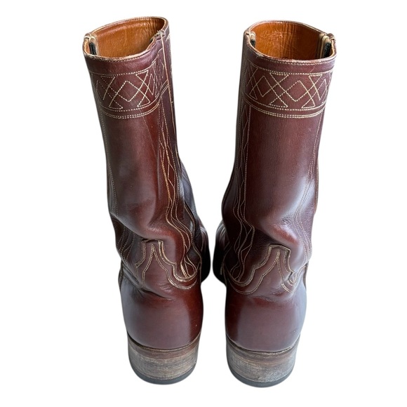Vintage Johnston & Murphy Ruidoso Collection Leather Boots 11.5 Western Cowboy - Picture 3 of 10